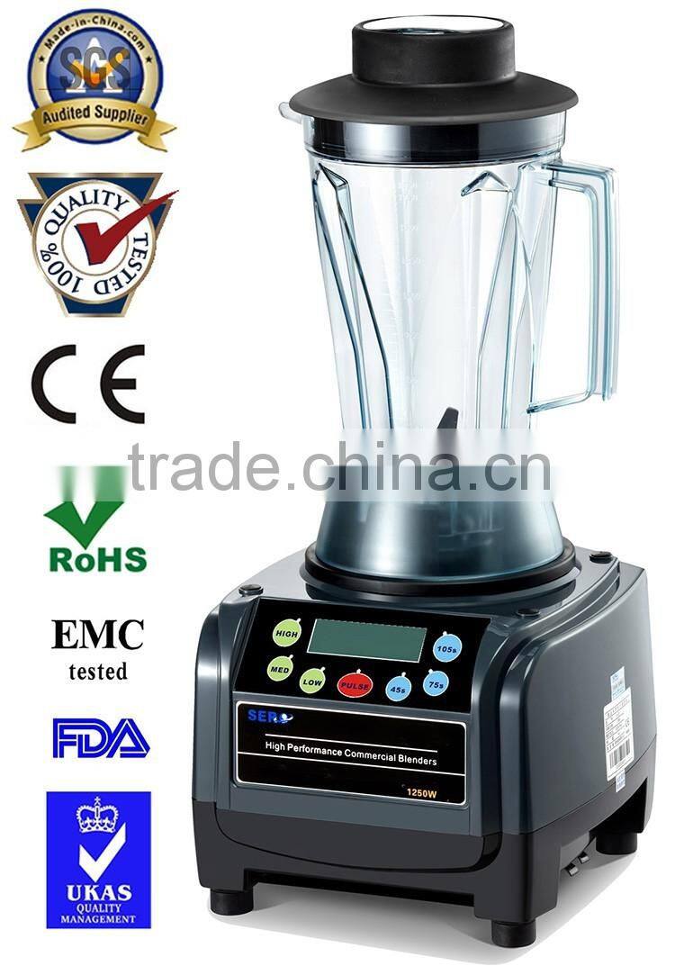 2016 Professional Heavy Duty Silent Commercial blender with sound cover/food mixer juicer processor