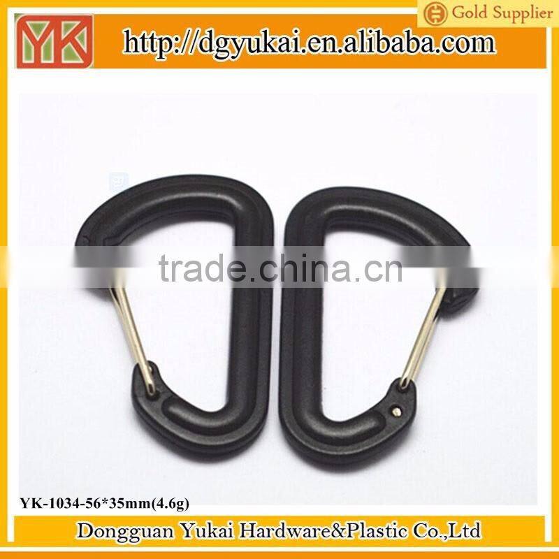 Yukai 56mm plastic spring wiregate carabiner hook in various colors