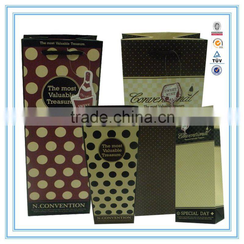 China manufacturer gift paper bag,wine paper bag