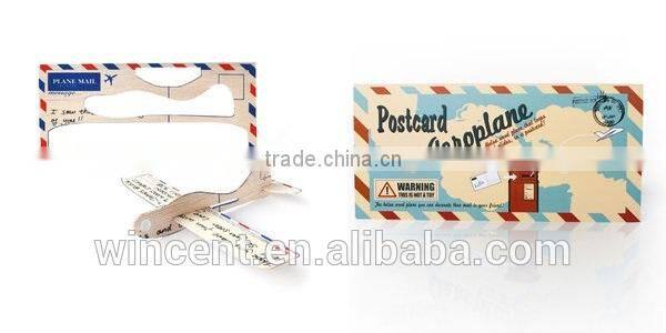Creative Wooden Postcard Aeroplane Craft