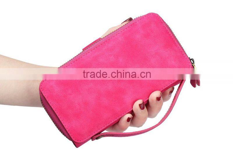 China Manufacturer Wholesale Woven Pattern Pouch Detachable Multifunction Wallet Leather Case for Iphone