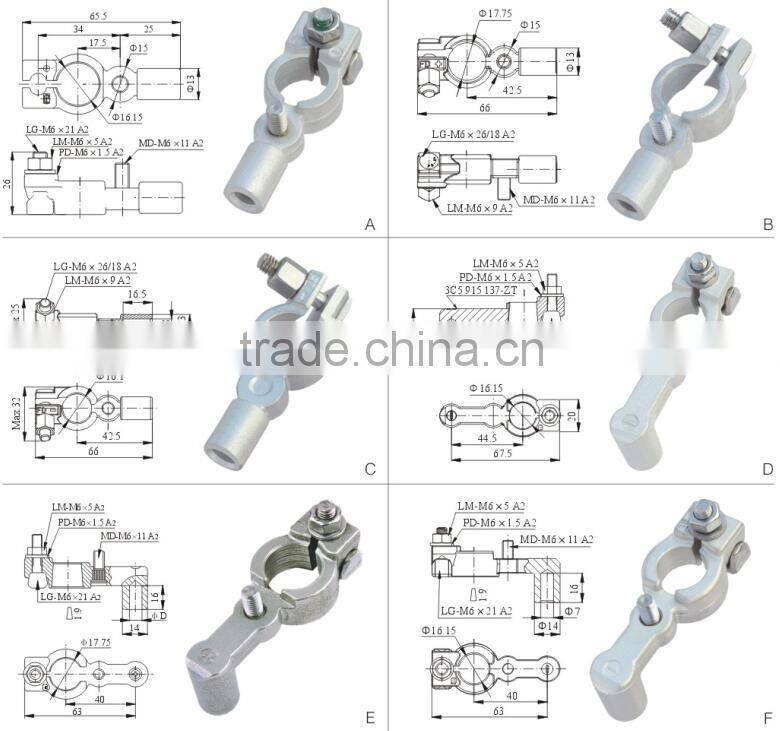 Free Sample Tin Plating Battery Terminal Lugs
