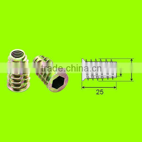 22 years old history hot sale 25mm zinc alloy furniture hardware lead screw nut (NZ2612)