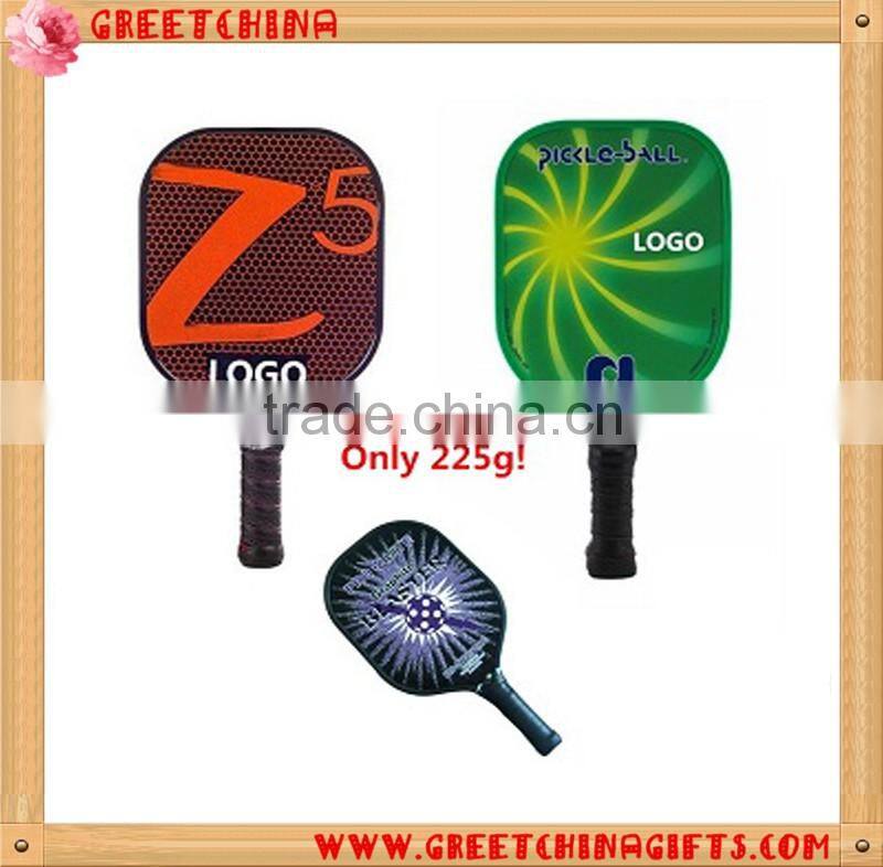 Wood and carbon pickleball paddle racket