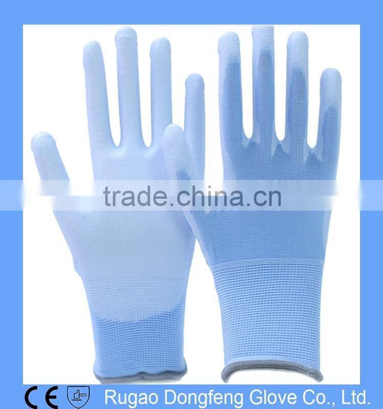 13Gauge Black PU Coated Nylon Gloves,Black Nylon Working PU Gloves,PU Safety Hand Gloves