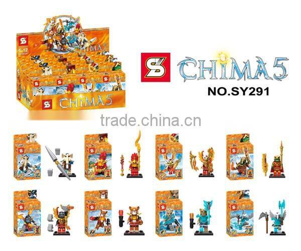 SY291 Chima 8pcs building block sets plastic block for kids