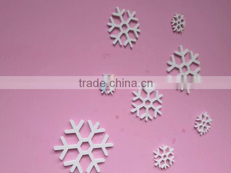 School dormitory Exquisite White Snowflakes Stick Shelf Wall Decoration New Design