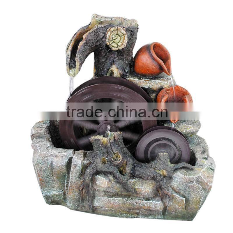 Large size Resin outdoor fountains in jar shape