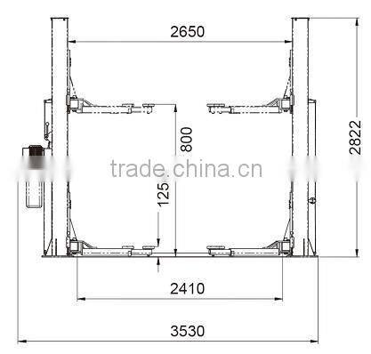 manual one side release car lift