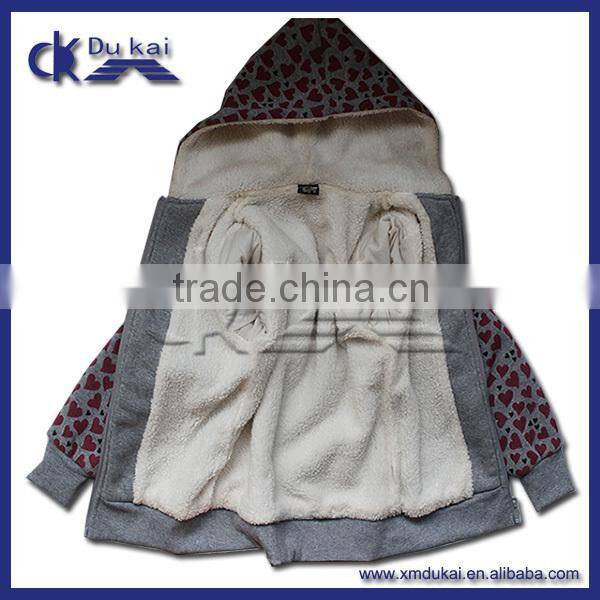 children's hoodies sweatshirt with berber fleece lining