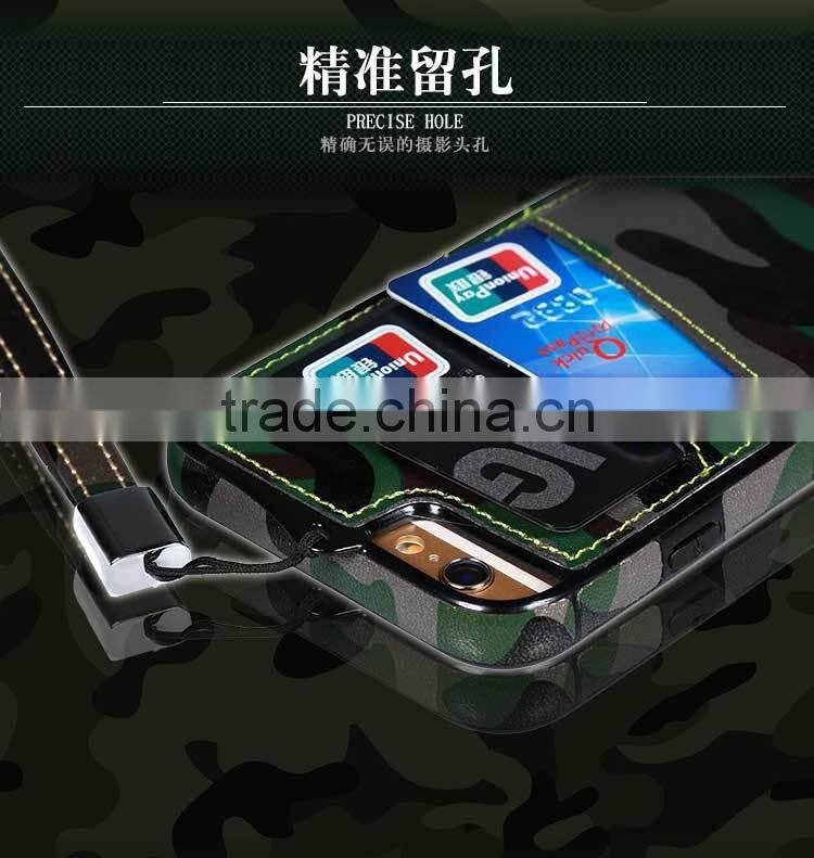 hot selling camouflage leather case for iphone 6/6plus