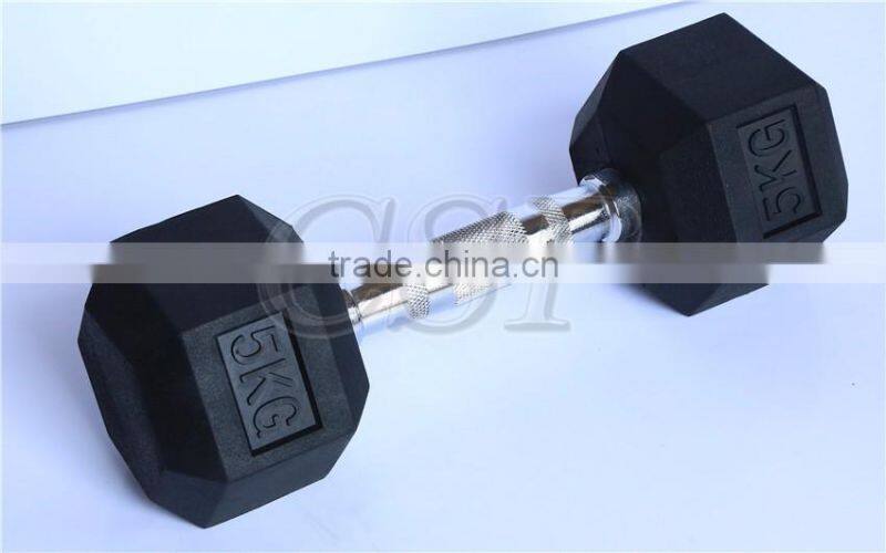 equipment fitness cheap price wholese rubber coated stainless steel dumbbell set for male bodybuilding use popular color