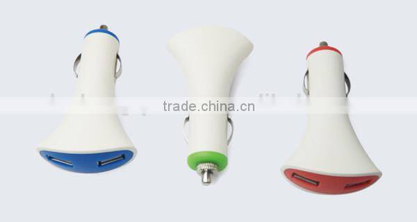 5V 2.1A fan shape design usb batteries charger for iphone 5