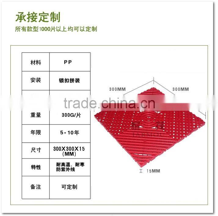 Car wash plastic floor, drainage plastic floor