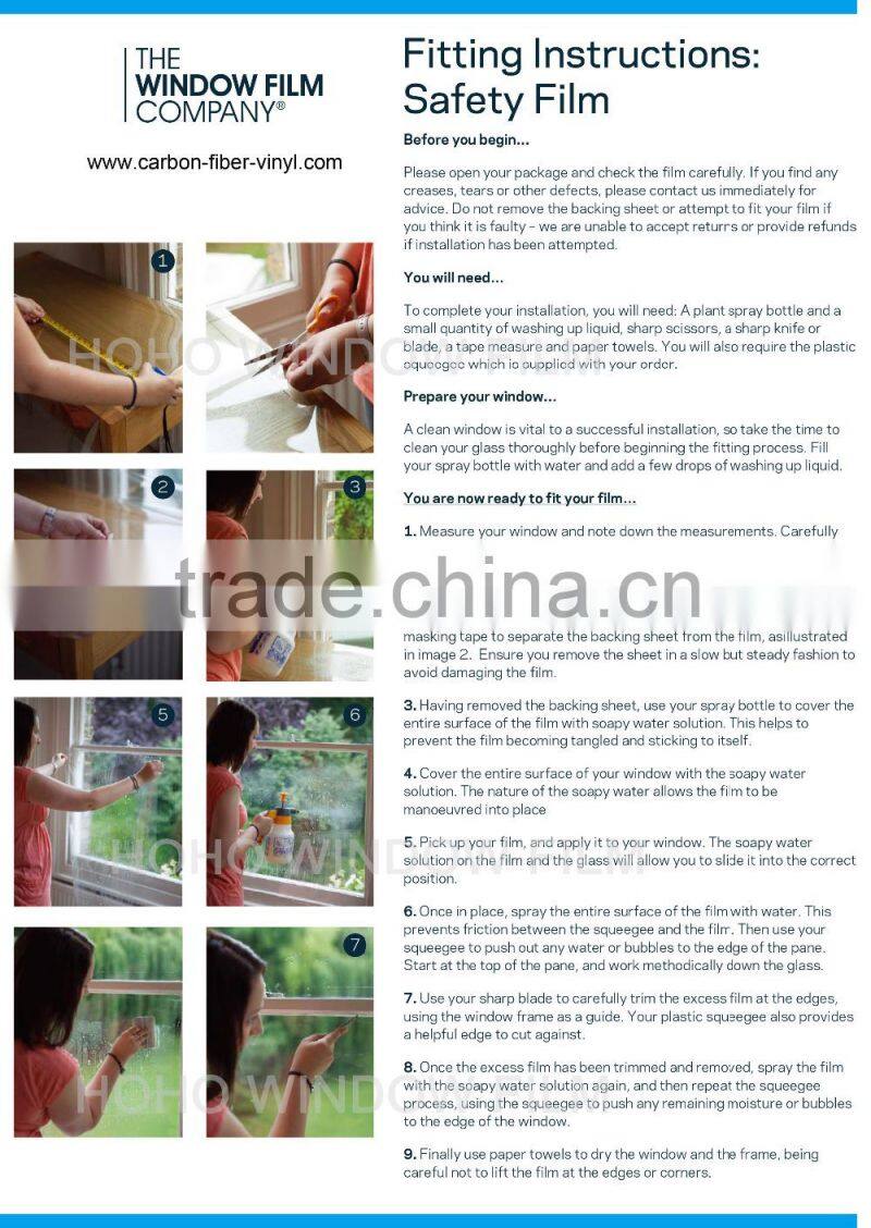 Clear Explosion-proof Window Film transparent glass film