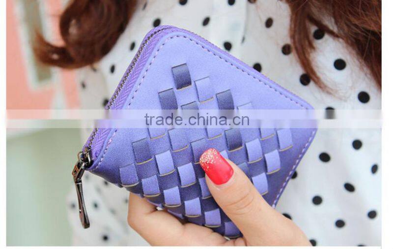 Euro style wallet PU key and coin wallet fashion lady leather wallet