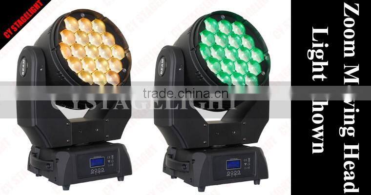 Pro Light Zoom Moving Heads 19x15W LED Moving Head RGBW Wash Light