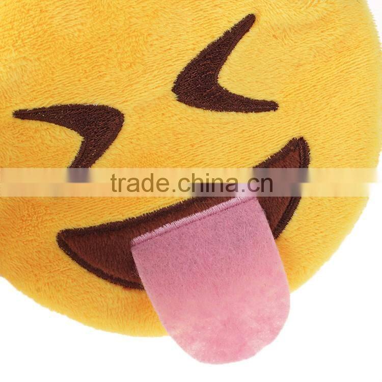 New Arrival Soft Smile Face Emoji wallet Toys Yangzhou made