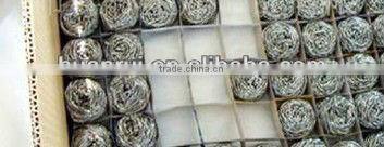 Detailed Product Description scourer made of 0.13mm stainless steel wire, galvanized wire, ir