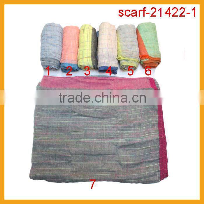 Professional factory hot selling cotton scarf, long plain color scarf, shawl scarf