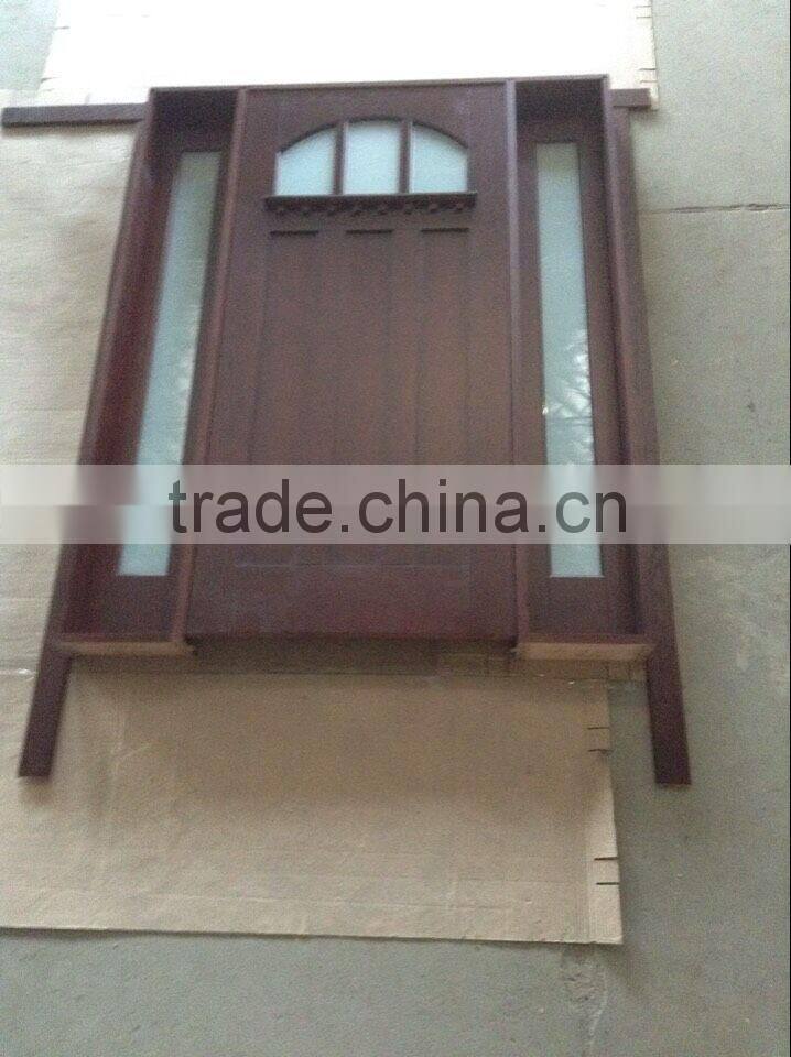 American style mahogany solid wood entrance door for villa