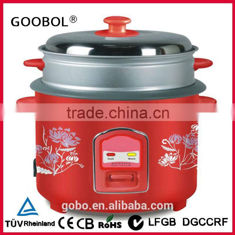 National cylinder rice cooker with stainless steel lid