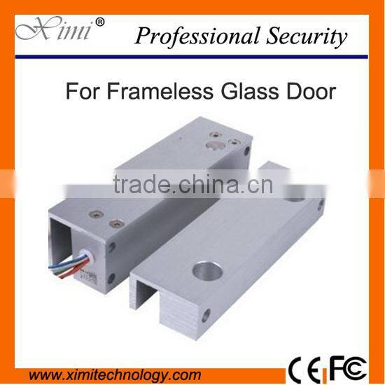 Access control remote electric bolt lock with time delay frameless door bolt lock