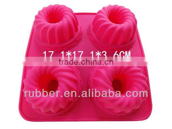 FDA LFGB Approved Colorful Silicone Mold For Cake and Donut