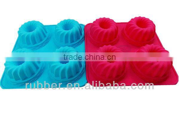 FDA LFGB Approved Colorful Silicone Mold For Cake and Donut