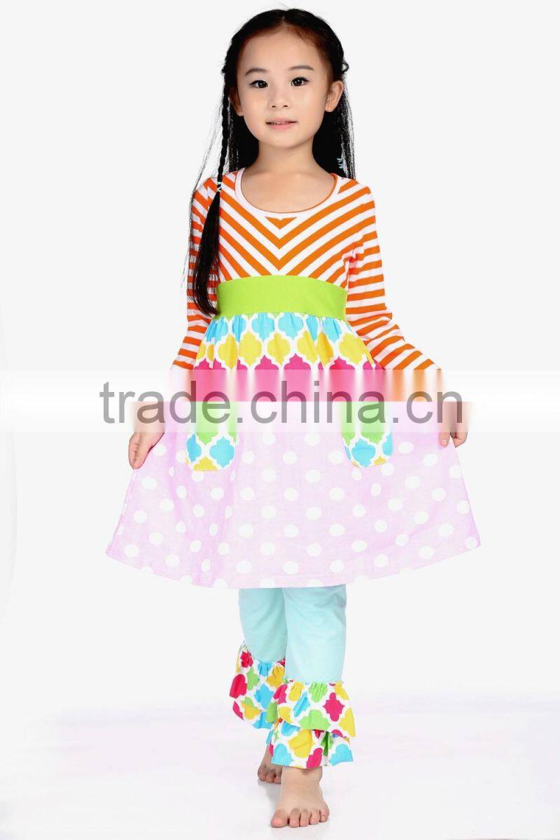 2016 kaiya fall long sleeve top dress 2 piece baby boutique clothing