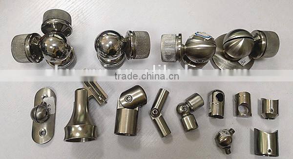 33.7mm Pipe Support 304 Stainless Steel Handrail Holder Mounted Glass Fitting