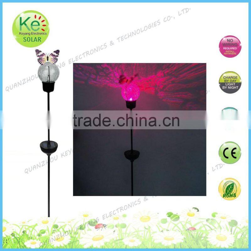Butterfly solar light power street garden lighting