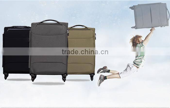 cheap fabric materical luggage bag with big pocket