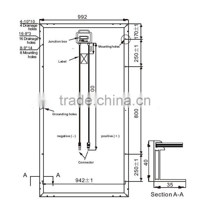 270w outdoor high efficient solar panel