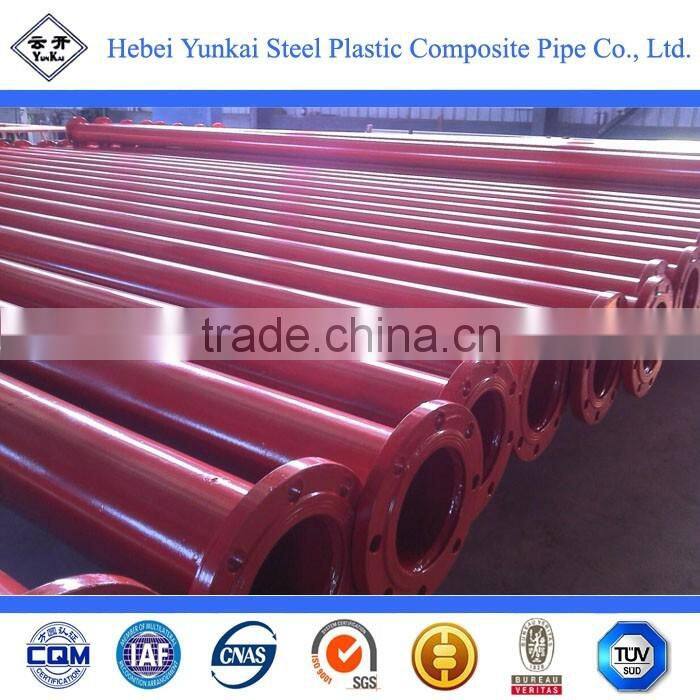 Inner and outer EP epoxy resin coated spiral steel pipe with flange connector
