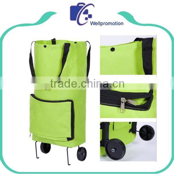 Polyester foldable supermarket trolley bag