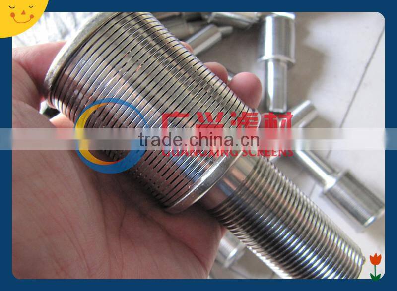 stainless steel wedge wire screen nozzle/water filter nozzle with thread coupling