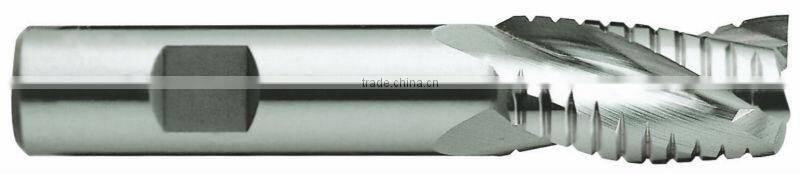 high quality smooth finish HSS co8 3 Flute Aluminum working roughing-coarse End Mill
