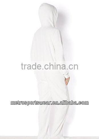 Bear Printed Hoody Design White Femme Pyjama