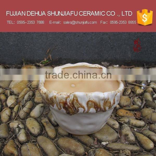 Creative variable flow glazed ceramic flower pot ,Mini flower pot