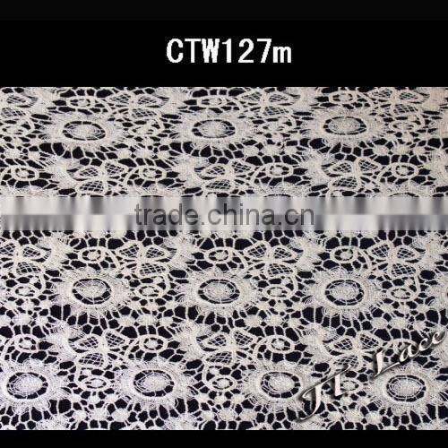 Embroidery lace curtain fabric/ decorate laceCTW121m