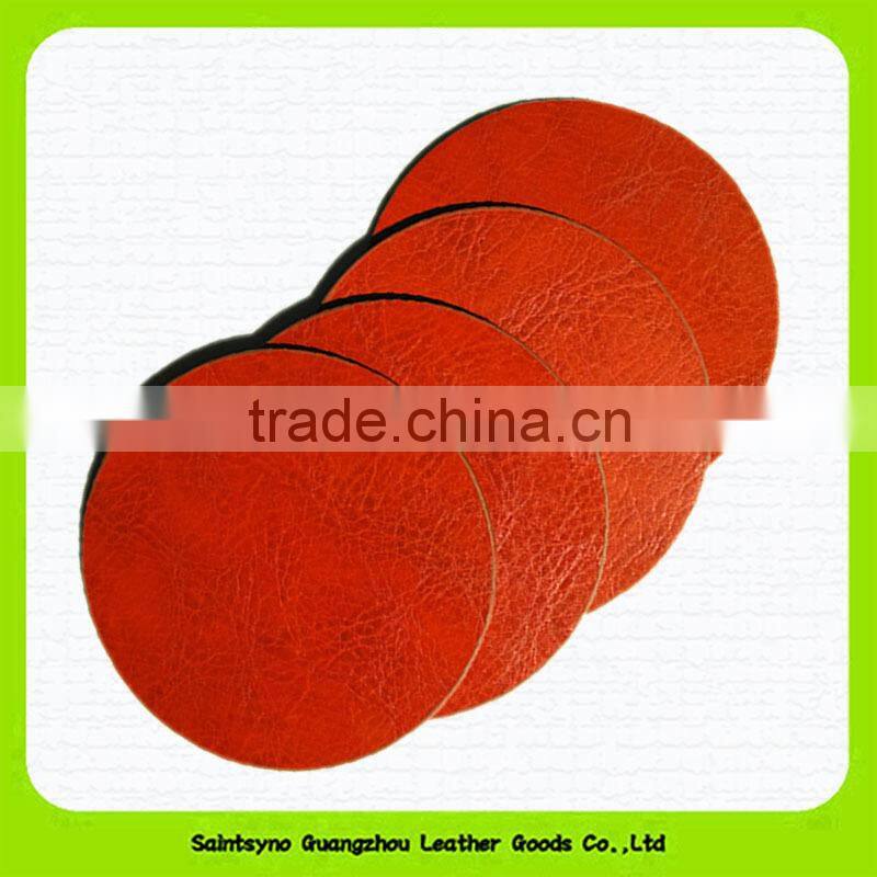 15011 Graceful and fashion leather cup coaster
