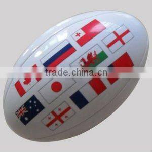 Rubber leather rugby ball