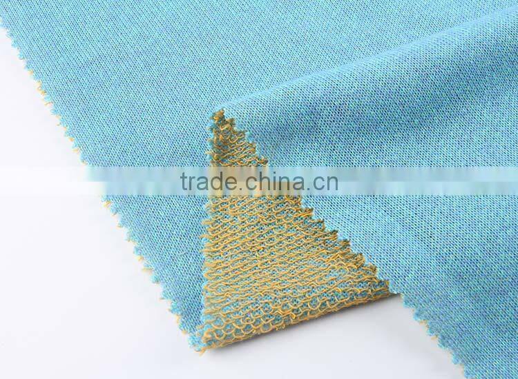 Shaoxing textile manufacturer Garment making use Elastane stretch terry fabric forclothing