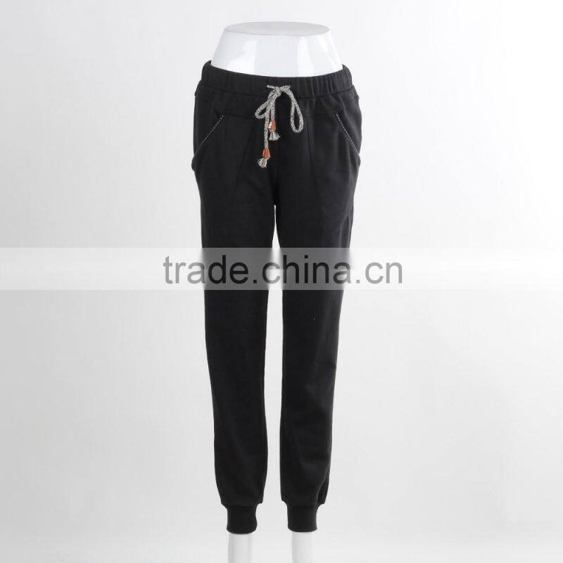 Wholesale jogging Track Pants 2016 Latest Mens Plain Black Jogger Pants
