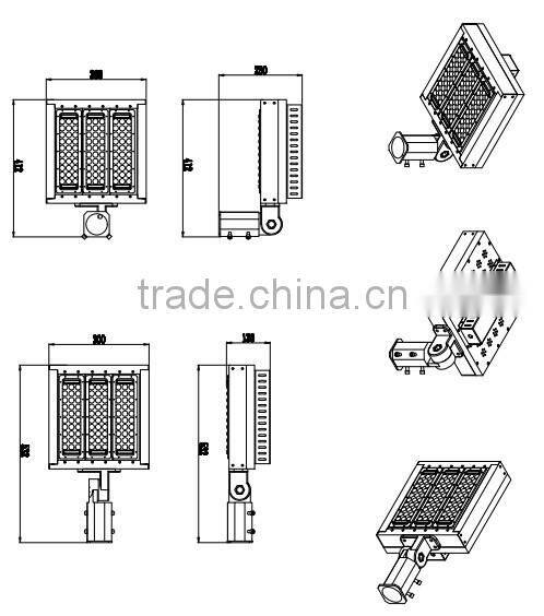 MEANWELL HLG Driver Led Shoe Box Light,popular outdoor 240 volt led flood light