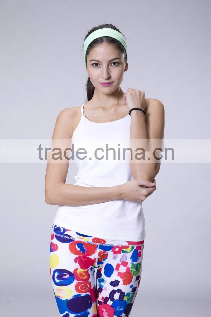 Women Sports Sleeveless Shirt Stringer Tank Top With Custom Private Label