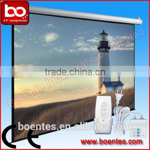 Matte White Wall Mounted Motorized Projection Screen/Ceiling Electrical Projector Screen