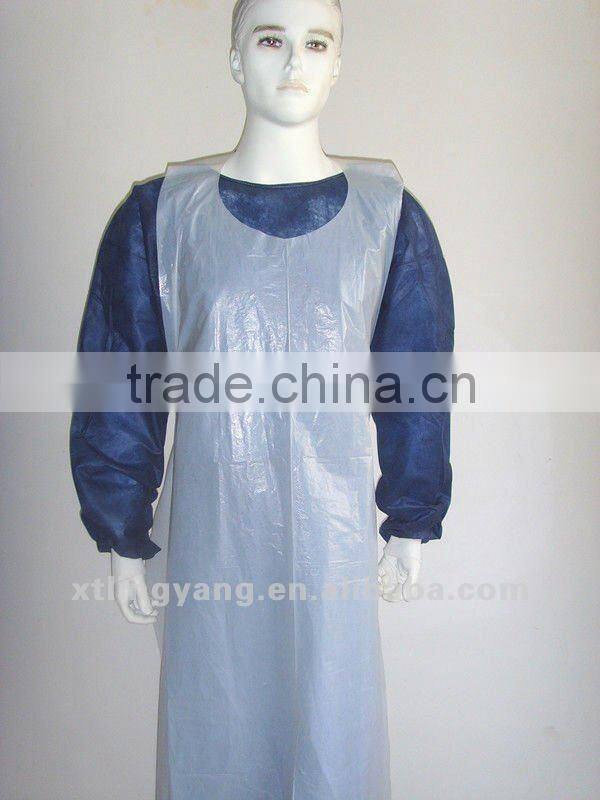 White plastic disposable machine-made cheap 8grams LDPE Apron