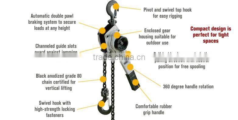 VL hoist lever&yale lever hoist&lever block chain hoist
